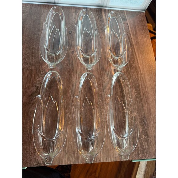 Vintage 1960s Anchor Hocking Set of 6 Corn on the Cob Dish Holders – Rare - Picture 2 of 5